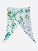 <ダイヤ型スカーフ>天界図&アンティークフラワー