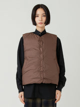 <ダウンベスト>リバーシブル レオパードゼブラ