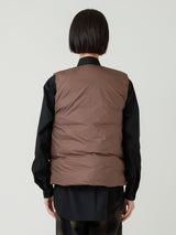 <ダウンベスト>リバーシブル レオパードゼブラ