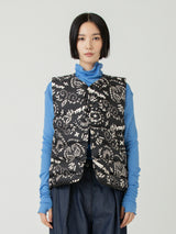 <ダウンベスト>リバーシブル サンペイズリーバンダナ