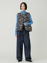 <ダウンベスト>リバーシブル サンペイズリーバンダナ