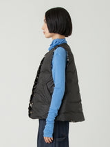 <ダウンベスト>リバーシブル サンペイズリーバンダナ