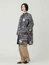 <ダウンロングコート>リバーシブル ネイティブビット