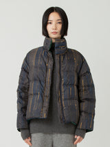 DOWN BLOUSON / REVERSIBLE DRAW AND BRUSH