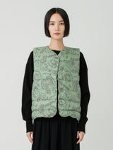 <ダウンベスト>リバーシブル サンペイズリーバンダナ