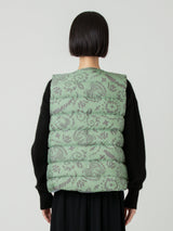 <ダウンベスト>リバーシブル サンペイズリーバンダナ