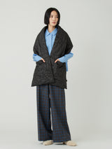 QUILTED STOLE / REVERSIBLE BLACK
