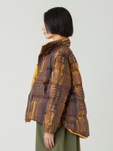 <ダウンブルゾン>リバーシブル ドローアンドブラッシュ