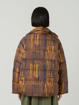 <ダウンブルゾン>リバーシブル ドローアンドブラッシュ