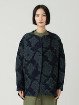 JACQUARD COAT / NAVY