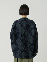 JACQUARD COAT / NAVY