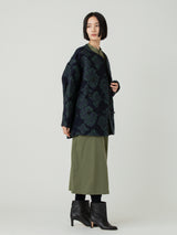 JACQUARD COAT / NAVY