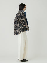 <ダウンブルゾン>リバーシブル ペイズリーバンダナ