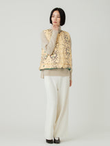 <ダウンベスト>リバーシブル ペイズリーバンダナ