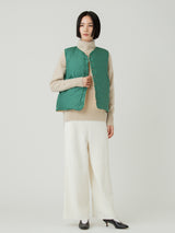 <ダウンベスト>リバーシブル ペイズリーバンダナ