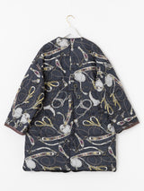 <ダウンロングコート>リバーシブル ネイティブビット