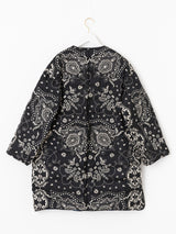 DOWN LONG COAT / REVERSIBLE PAISLEY BANDANA