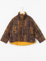 <ダウンブルゾン>リバーシブル ドローアンドブラッシュ