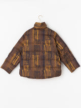 <ダウンブルゾン>リバーシブル ドローアンドブラッシュ