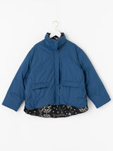 <ダウンブルゾン>リバーシブル ペイズリーバンダナ