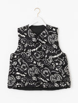 <ダウンベスト>リバーシブル サンペイズリーバンダナ