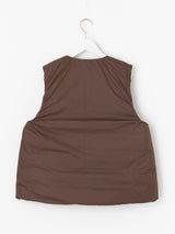 <ダウンベスト>リバーシブル レオパードゼブラ