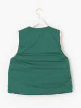 <ダウンベスト>リバーシブル ペイズリーバンダナ