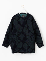 JACQUARD COAT / NAVY