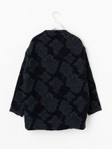 JACQUARD COAT / NAVY