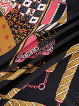 <シルクスカーフ65>パッチワークヨット