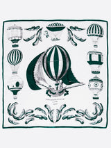 <シルクスカーフ65>ジャガードクラシックバルーン