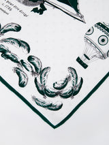 <シルクスカーフ65>ジャガードクラシックバルーン