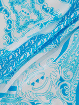 <シルクスカーフ65>ジャガードレリーフ