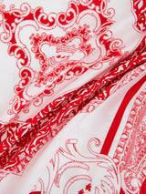 <シルクスカーフ65>ジャガードレリーフ