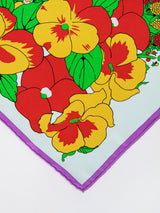 <シルクスカーフ65>パンジー