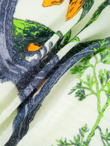 <リネンミックスストール120>フレームフラワー