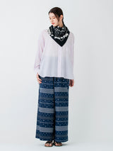 GATHERED PANTS / STRIPED BANDANA