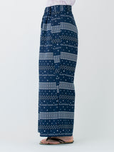 GATHERED PANTS / STRIPED BANDANA