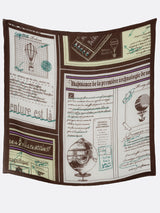 COTTON SILK STOLE 120 / NEWSPAPER