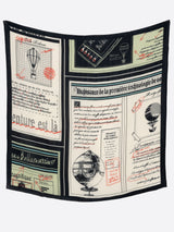 COTTON SILK STOLE 120 / NEWSPAPER