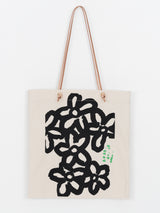 CANVAS PRINT TOTE BAG / FLOWER LINE