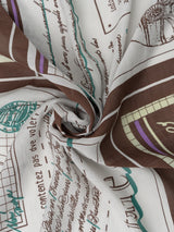 COTTON SILK STOLE 120 / NEWSPAPER