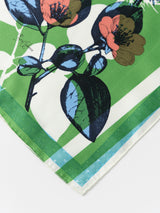 <シルクスカーフ65>コラージュアンティークフラワー