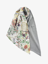 WOOL SILK W MUFFLER / HANGING FLOWER