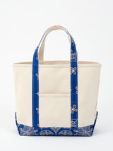 <帆布トートバッグL>インディアンバンダナ