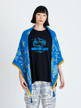 <リネンミックスストールタッセル付き120>インディアンバンダナ