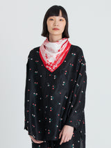 <シルクスカーフ65>ジャガードレリーフ