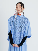 <シルクスカーフ65>ジャガードクラシックバルーン