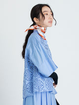 <シルクスカーフ65>ジャガードクラシックバルーン