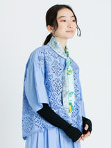 <ダイヤ型スカーフ>天界図&アンティークフラワー